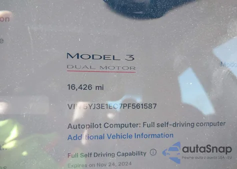 2023 Tesla Model 3 Performance Dual Motor All-Wheel Drive from USA, damaged, VIN 5YJ3E1EC7PF561587